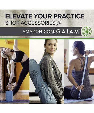 Gaiam Premium 5mm Non Slip Yoga Mat for Yoga, Pilates & Workouts - Black - Buy Online on SooperMarket.com