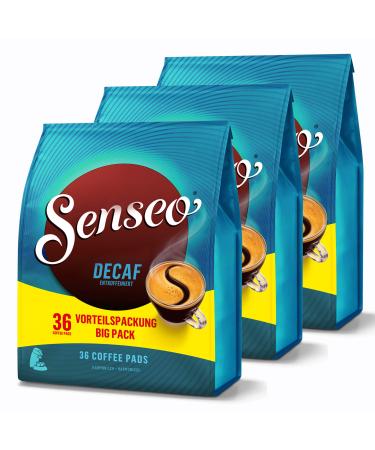 Senseo coffee Pads decaffeinated Decaf Kingdom Aroma intensive & balanced for Kaffepadmaschinen 108 Coffee Pads