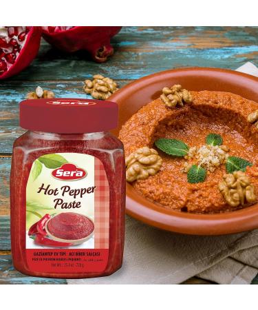 Sera Hot Pepper Paste 25.4 Oz (2 PACK) - No Sugar, No Preservatives | Adds Unique Spicy Flavor | Ideal for Spreading or Sandwiches - Buy Online on SooperMarket.com
