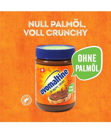 Ovomaltine Crunchy Cream Brot Spread - Palm Oil-Free Swiss Chocolate Cream with Crispy Pieces - 8 x 380g | Delicious Sweet Spread - Buy Online on SooperMarket.com