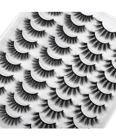 JIMIRE 20 Pairs Mixed Fluffy & Natural Volume False Eyelashes - Wispy Faux Mink Lashes Pack - Buy Online on SooperMarket.com