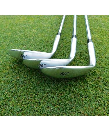 LAZRUS Premium Forged Golf Wedge Set for Men - 52 56 60 Degree Wedges with Milled Face - Right Handed - More Spin - Silver 52 56 60 Set - Buy Online on SooperMarket.com
