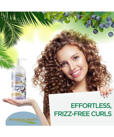 Botanical Beauty Coconut Blueberry Blast Leave-In Conditioner - Softening Detangling & Damage Repair - 32 Fl. Oz (946 ml) | International Shipping Available - Buy Online on SooperMarket.com