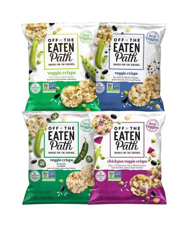 Off The Eaten Path Veggie Crisps Variety Pack - Gluten Free 4 Flavor Sampler (16 Pack  1.25 oz) - Buy Online on SooperMarket.com