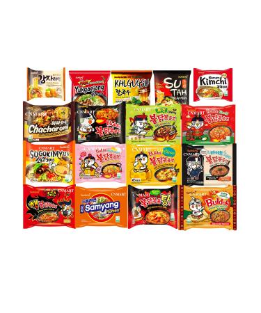 Samyang Buldak Hot Chicken Flavor Spicy Ramen HALAL Instant Noodle Assorted Box (Pack of 15)