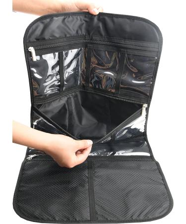 Freegrace Premium Hanging Toiletry Travel Bag - Large Black Organizer for Cosmetics, Jewelry, and Accessories - Buy Online on SooperMarket.com