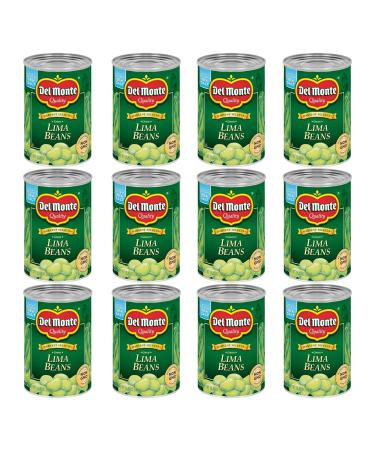 DEL MONTE HARVEST SELECTS FRESH CUT Green Lima Beans, Canned Vegetables, 12 Pack, 15.25 oz Can