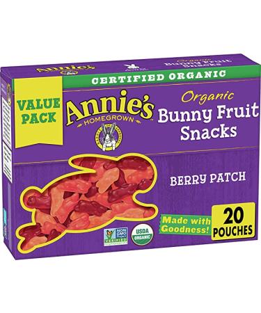 Annie's Organic Berry Patch Bunny Fruit Snacks Gluten Free 16 oz