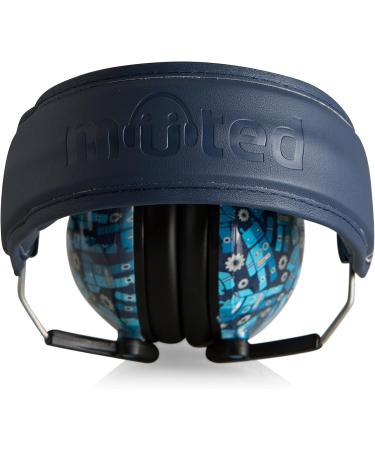 Muted Designer Hearing Protection for Infants & Kids - Adjustable Children's Ear Muffs from Toddler to Teen One Size Robot Blue - Buy Online on SooperMarket.com