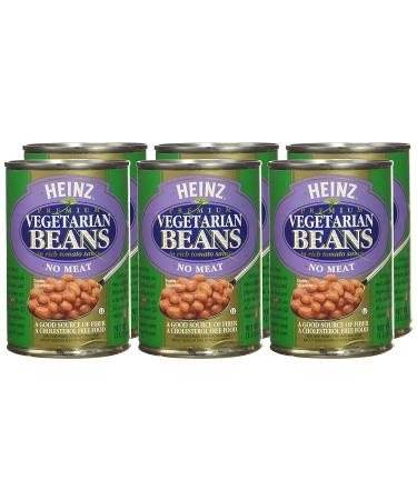 Heinz Vegetarian Beans in Tomato Sauce 16 oz 6 pk - Pack of 6 | Heinz Vegetarian Baked Beans - Buy Online on SooperMarket.com
