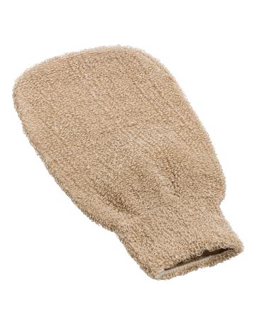 Redecker Organic Massage Mitt  Linen and Cotton Blend  For Dry or Wet Massage and Exfoliation  Machine Washable