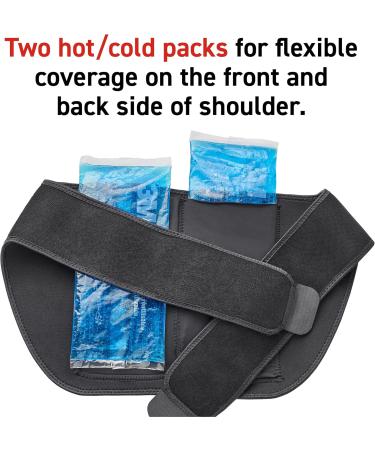 Tensor Shoulder Hot Cold Wrap 208612-CA Adjustable 1 Wrap 2 Gel Packs Black Compress + Wrap - Buy Online on SooperMarket.com