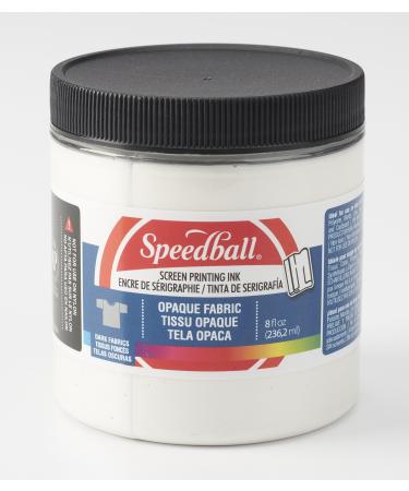 Speedball Opaque Iridescent Fabric Screen Printing Ink  8-Ounce  Pearly White Pearl White