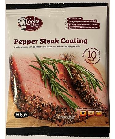 Cooks Choice Pepper Steak Marinade/Seasoning/Flavoring/Glaze/Meat Rub 60 Grams