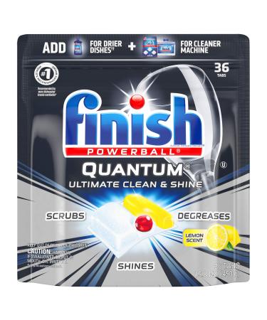 Finish - Quantum - 36ct - Dishwasher Detergent - Powerball - Ultimate Clean & Shine - Dishwashing Tablets - Dish Tabs