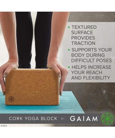 Gaiam Cork Yoga Brick Block - Eco-Friendly Accessory for Yoga Practice - Buy Online on SooperMarket.com