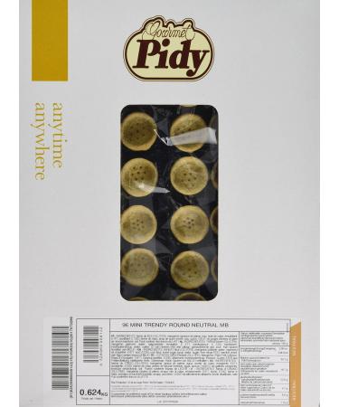 Pidy Mini Trendy Shortcrust Pastry Shell Round Neutral - 96 Individual Shells