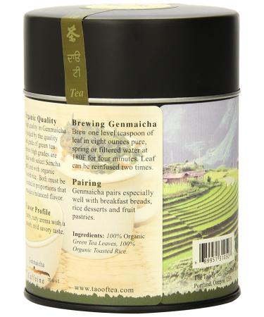 Organic Genmaicha Brown Rice Tea - Tao of Tea 3.5 oz (100g) | Premium Japanese Green Tea - Buy Online on SooperMarket.com