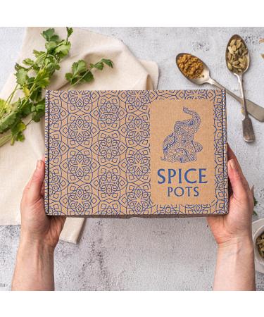 Spice Pots Vegan Curry Kit with 8 Recipes | Korma, Bhuna, Tandoori Masala, Goan Spices | Vegan & Gluten-Free | Vegetarian Curry Kit | Vegan Food Gift - Buy Online on SooperMarket.com