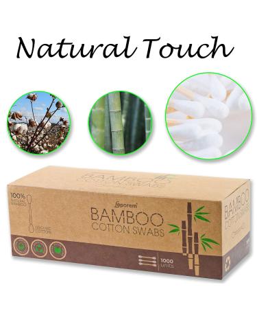 Organic Bamboo Cotton Swabs - 1000 Count | Highly Absorbent & Hygienic | Biodegradable & Recyclable | 5 Pack - Ideal for Beauty, Jewelry, Pet Care - Buy Online on SooperMarket.com