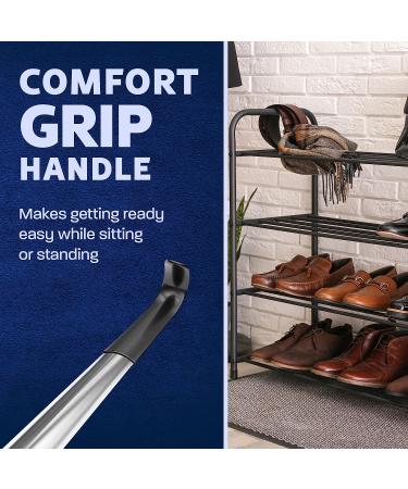 Velette Metal Shoe Horn - Long Shoehorn Helper for Seniors, Men, Women, and Kids - Ideal for Boots and Shoes - Buy Online on SooperMarket.com