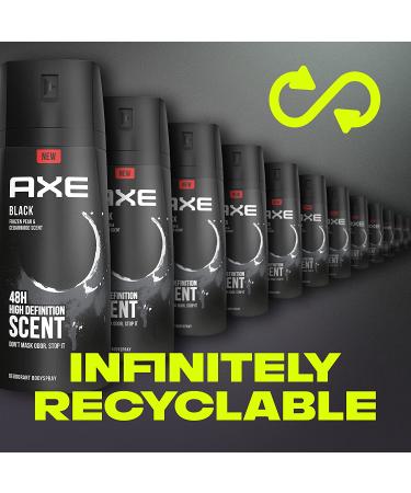 AXE Black Men's Body Spray - 48HR Odor Protection - Frozen Pear & Cedarwood - Aluminum Free - 4 oz (4 Count) - Buy Online on SooperMarket.com