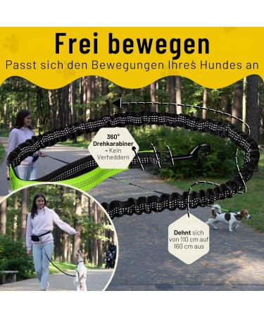 Buy Bungee Leash for Small Dogs (up to 15kg) - Adjustable 110-160cm Jogging Line Extension with 2 Loops - Buy Online on SooperMarket.com