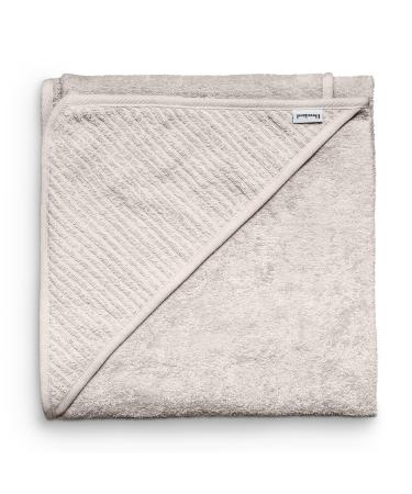 Ehrenkind hooded towel |Baby towel with hood made of cozy soft organic cotton |Bath towel in 100x100 cm |Beige |Bathing towel children |Baby initial equipment newborn or baby gift