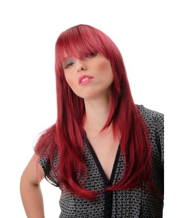 WIG ME UP - GFW855-39 ladies wig long straight bangs wonderful thick garnet red 55 cm