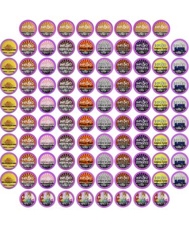 96 Count Flavored coffee Variety Pack (12 Flavored Blends) Single Serve Coffee Pods for Keurig K Cup Brewers - InfuSio Premium Roasted Coffee (Variety 96 Compatible with 2.0)