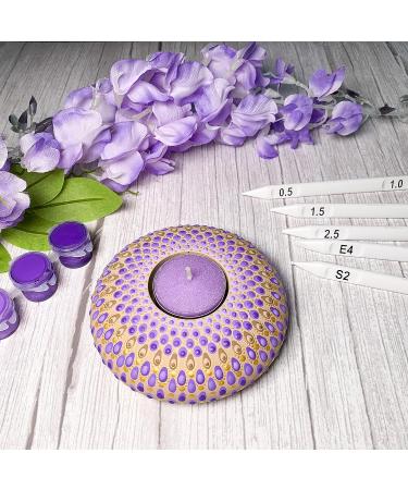 Happy Dotting Co. 16pc Dotting Tools for Mandala Painting - Double Ended Set with Stylus and Unique Ellipse Tool - Ideal for Rocks, Stone Craft, and Canvas DIY - Buy Online on SooperMarket.com