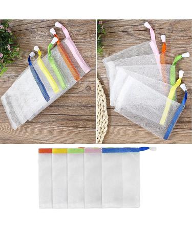 WLLHYF 10 Pcs Exfoliating Mesh Soap Bag - Facial Cleanser Foaming Net - Nylon Face Cleansing Nets with Drawstring - Bath Shower Essential - Buy Online on SooperMarket.com
