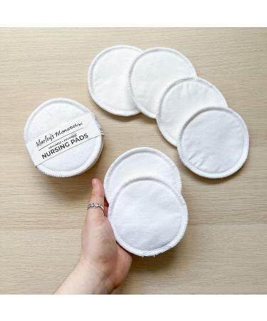 Marley s Monsters Reusable Nursing Pads | 6 Pair Washable Soft Absorbent Breastfeeding Pads - Eco-Friendly White Pad Set - Buy Online on SooperMarket.com