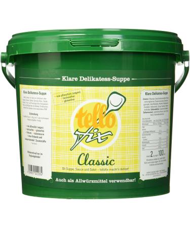 Tellofix Classic Clear delicacy soup - versatile vegetables broth as a universal spice agent to refine - low -calorie - 1 x 2000 g single
