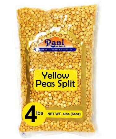 Rani Yellow Peas Split, Dried (Vatana, Matar) 64oz (4lbs) 1.81kg Bulk  All Natural | Vegan | Gluten Friendly | Product of USA SPLIT 4 Pound (Pack of 1)