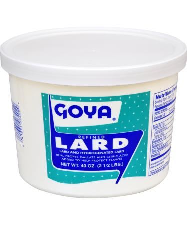 Goya Manteca Refined Lard, 2.5 Pound