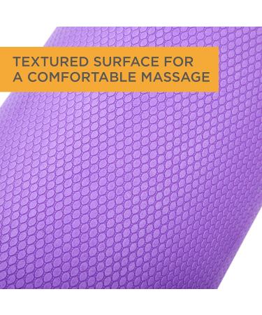 Maximo Fitness Fascia Roll - Medium Hard Massage Roller for Spine Back Legs & Arms (45x15 cm) - Ideal for Yoga Pilates & Post-Sport Recovery - Purple - Buy Online on SooperMarket.com