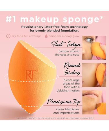 Buy Real Techniques Makeup Sponge & Setting Brush Set - 2 Color-Sorted Sponges + 1 Brush - International Shipping Available - Buy Online on SooperMarket.com