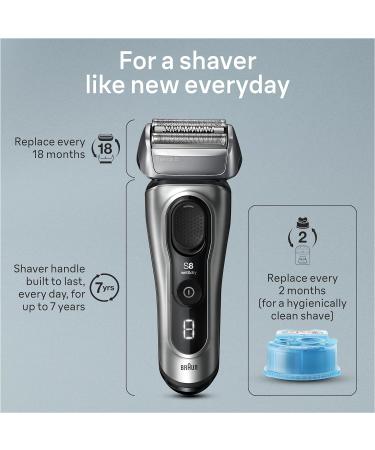 Buy Braun Series 8 8567cc Electric Razor for Men | 4+1 Shaving Elements Long Hair Trimmer SmartCare Center - Wet & Dry - 60min Runtime - International Shipping Available - Buy Online on SooperMarket.com