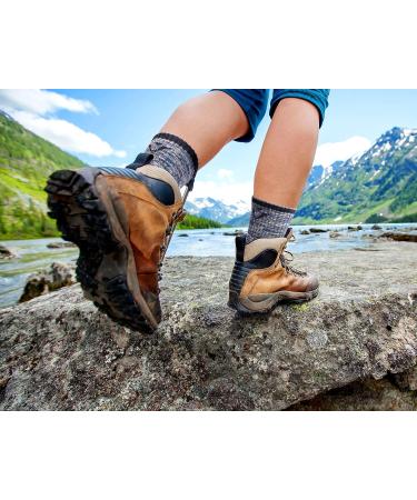 FEIDEER Men's Walking Hiking Socks - Moisture-Wicking Cushioned Quarter Crew Socks for Outdoor Sports - 3/4/5 Pairs, Sizes 6-15, Multiple Color Options - Buy Online on SooperMarket.com