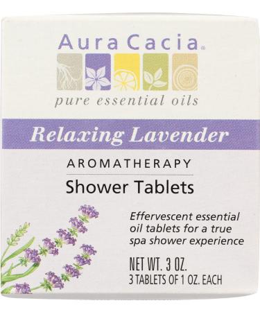 Shower Tablets Relaxing Lavender Aura Cacia 3 Pack Shower Tabs