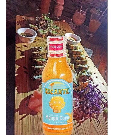 Ricante Tropical Mango Coco Caribbean Style Everything Sauce - 12oz Bottle | Keto, Gluten Friendly, Whole 30 Approved - Buy Online on SooperMarket.com