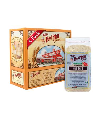 Bob's Red Mill Organic Oat Bran Hot Cereal, 18 Ounce (Pack of 4)