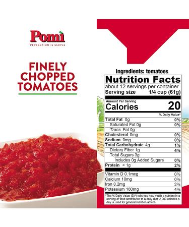 Pomi Finely Chopped Tomatoes - 26.4 oz (4 Pack) | Buy Online Now - Buy Online on SooperMarket.com