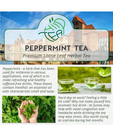 Peppermint Herbal Loose Leaf Tea - 100g of Pure Mint Leaves for Refreshing Tea - Buy Online on SooperMarket.com