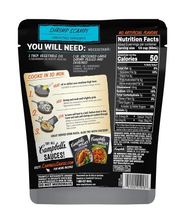 Campbell's Skillet Sauces Shrimp Scampi 11oz Can - Pack of 6 | Delicious Seafood Dish - Buy Online on SooperMarket.com