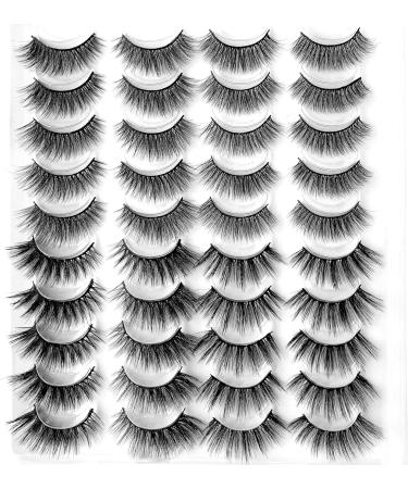PURELEOR 20 Pairs False Eyelashes 4 Styles Mixed 3D Faux Mink Lashes Fake Eyelash(Mixed-03) - Buy Online on SooperMarket.com