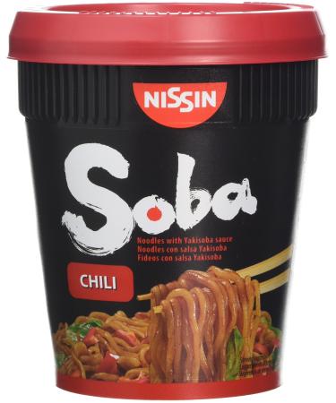 NISSIN Cup Noodles Soba Wok Style Chilli Flavoured Instant Noodles 92 g Pot (Pack of 1) Chilli 92 g