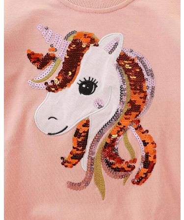 Girls Unicorn Sweatshirt for Kids | Cotton Long Sleeve Pullover | Toddler Clothes Age 2-3 Years | Casual Jumper T-Shirt | 1-12 Years - Buy Online on SooperMarket.com
