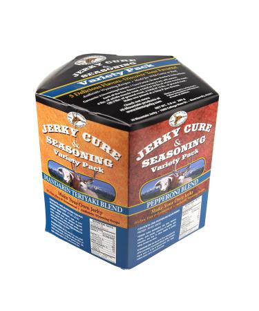 Hi Mountain Jerky Cure & Seasoning Kit - VARIETY PACK #2: Mandarin Teriyaki, Pepperoni, Wseet & Spicy, Inferno, Pepper